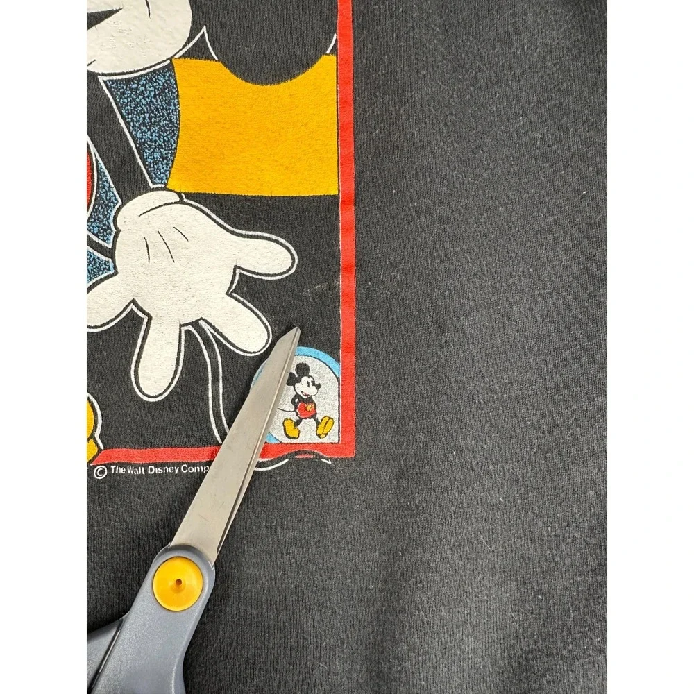 Vintage Disney Mickey Mouse Florida Black Sweatshirt Adult Large 1990s